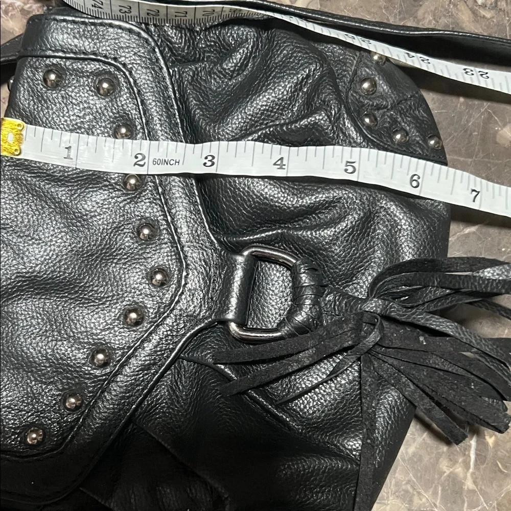 Aldo Black Leather Studded Women's Bag